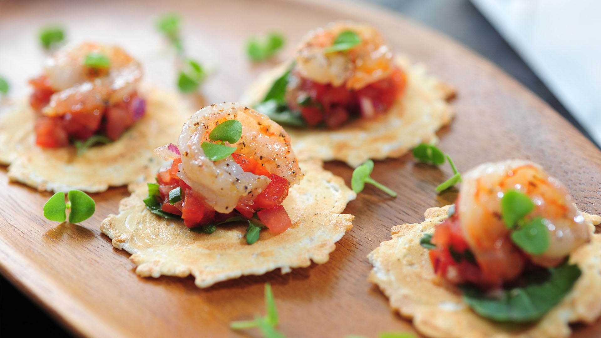 Shrimp With Tomato Bruschetta Recipe