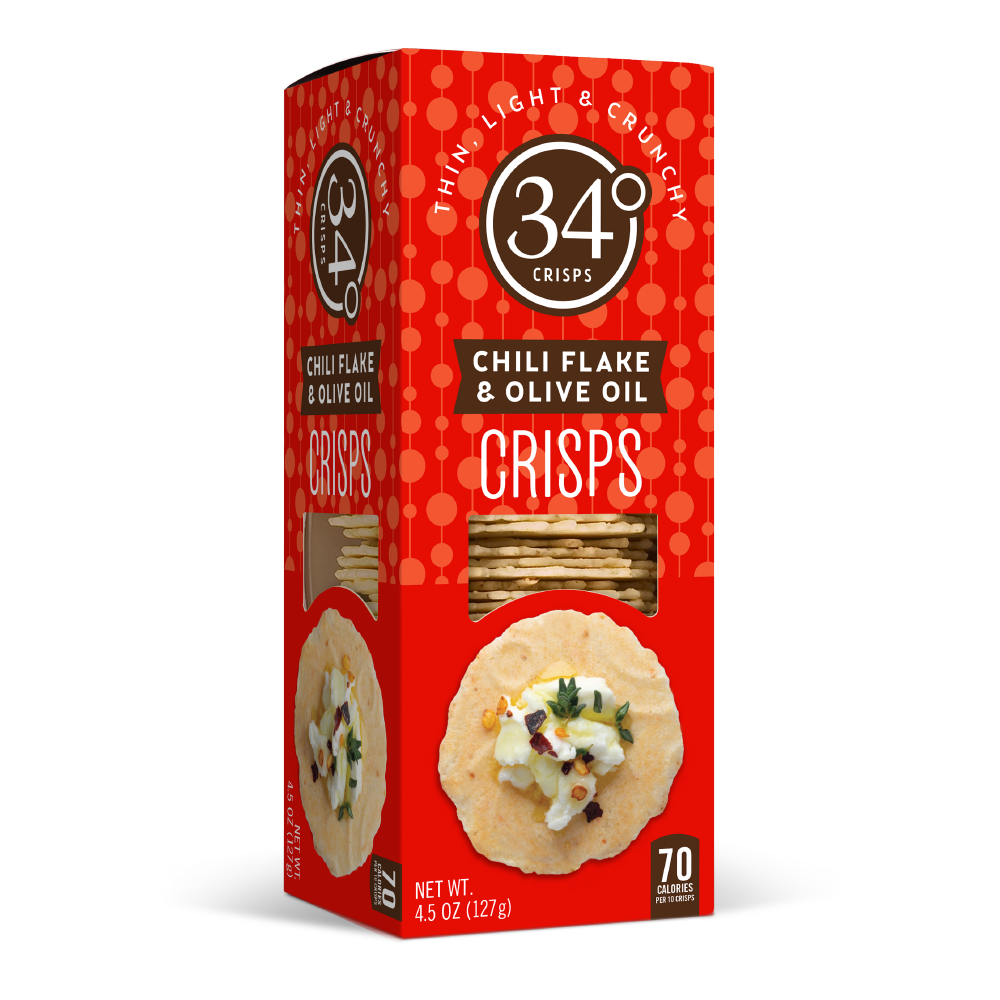 Chili Flake & Olive Oil Crisps | 34 Degrees