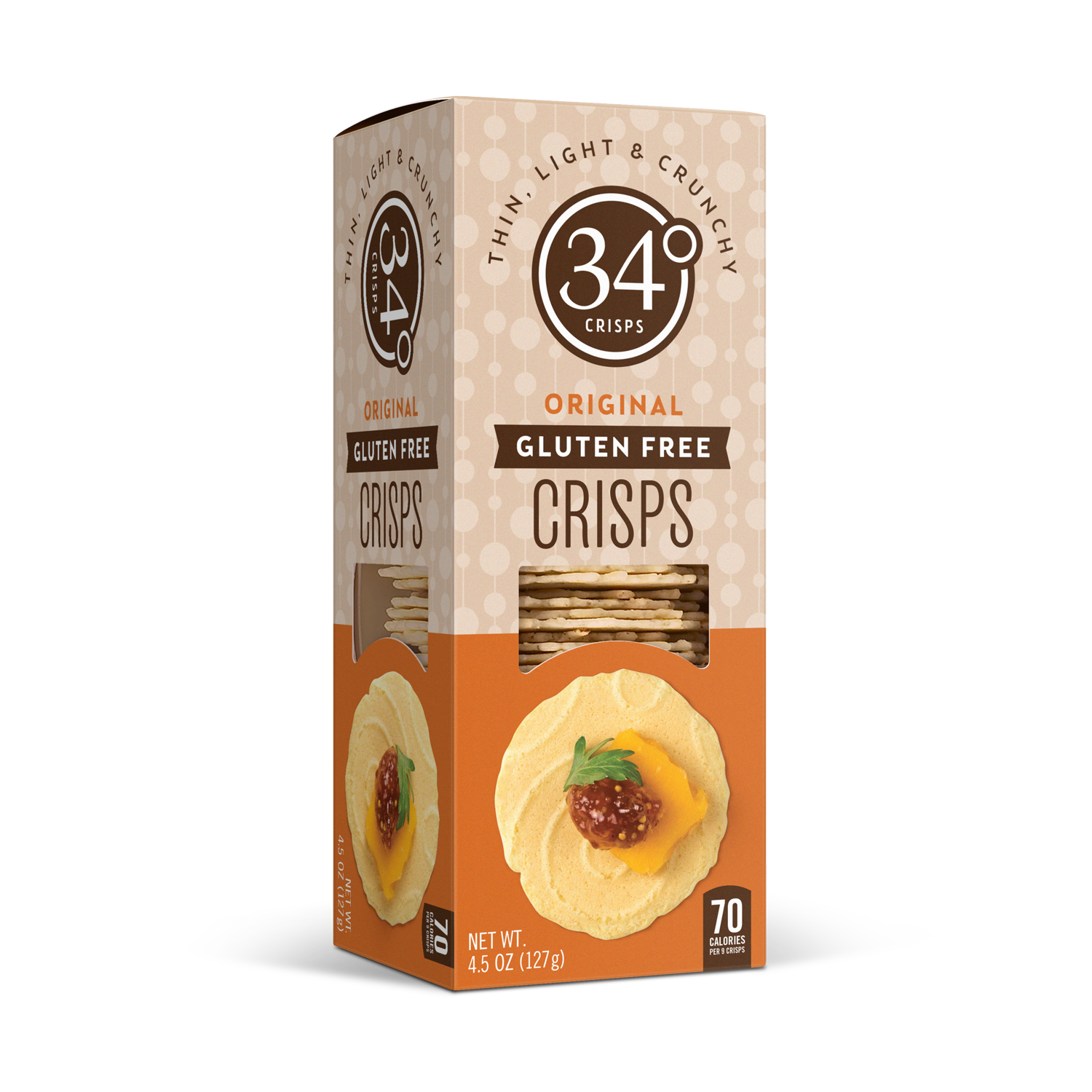 Original Gluten Free Crisps Crackers 34 Degrees