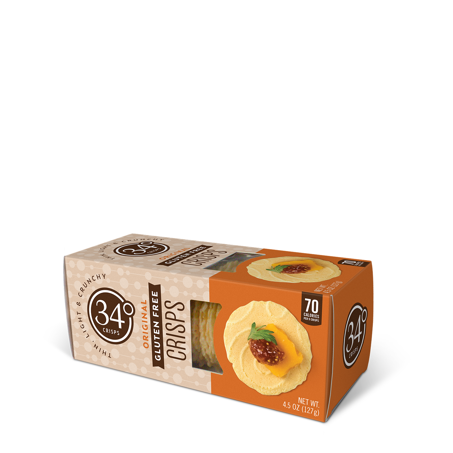 Original Gluten Free Crisps Crackers 34 Degrees